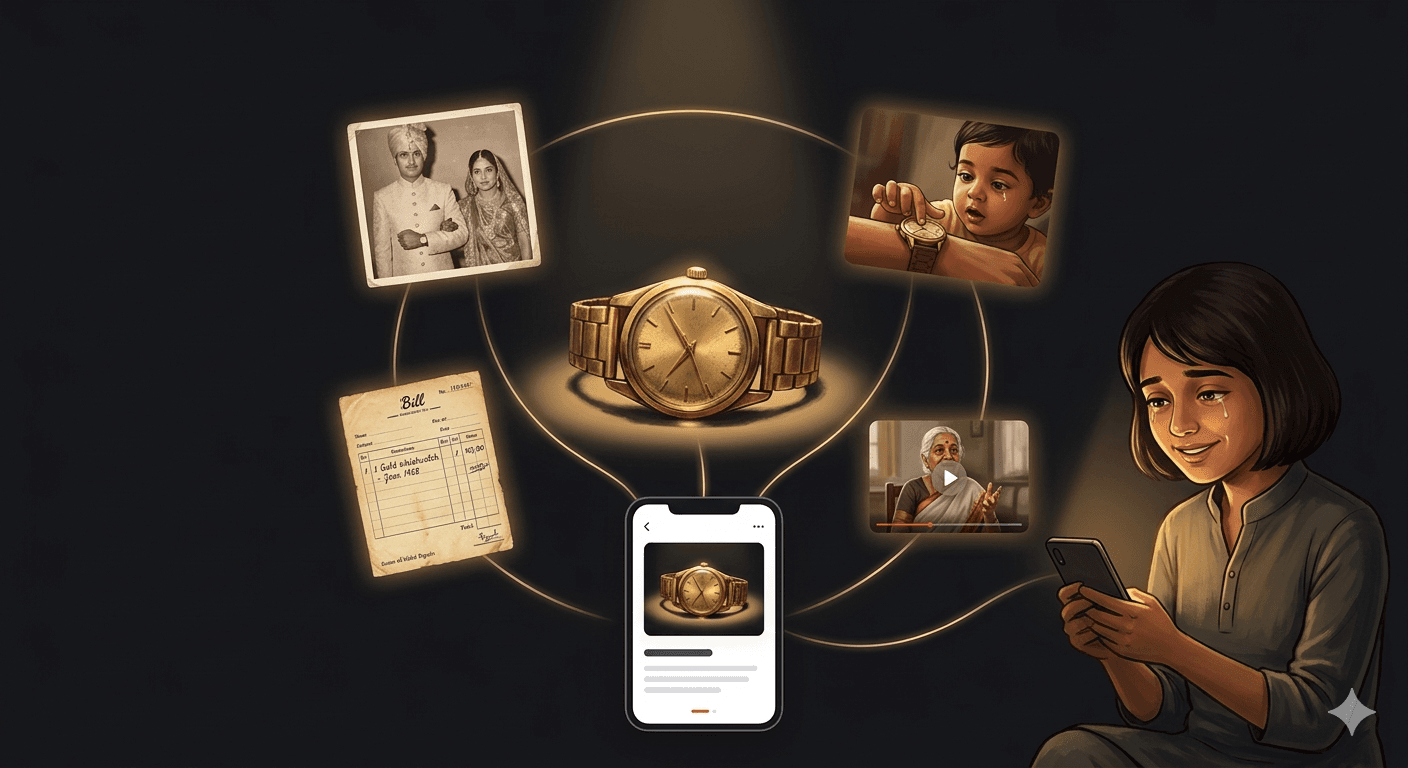 A vintage watch surrounded by its memories and provenance